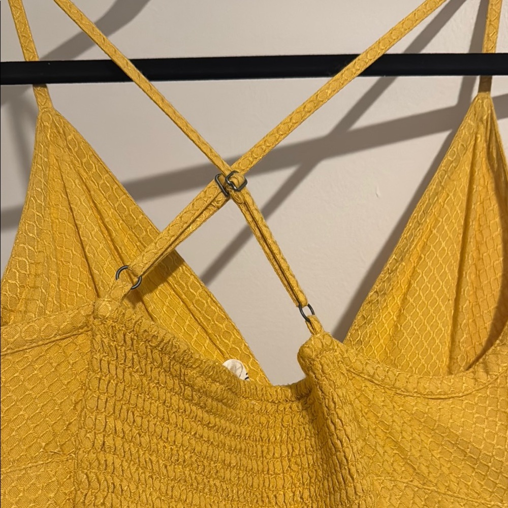 Roxy Yellow Button-Front Dress - Picture 5 of 5